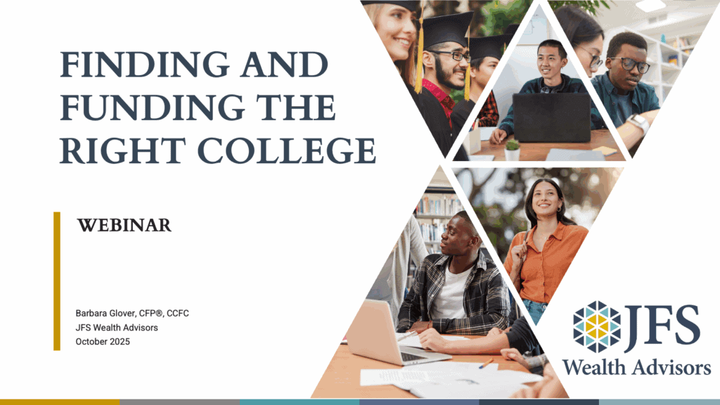 Finding and funding the right college thumbnail. A college funding webinar.