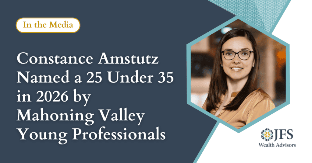 Constance Amstutz of JFS Wealth Advisors recognized as a Mahoning Valley Young Professionals 25 Under 35 honoree for 2026.